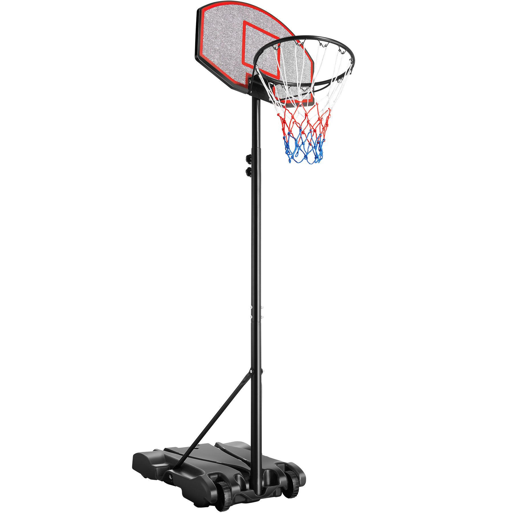 BASKETBALLKORB Harlem,rollbar,schwarz - Schwarz, Metall (71/122cm) - tectake