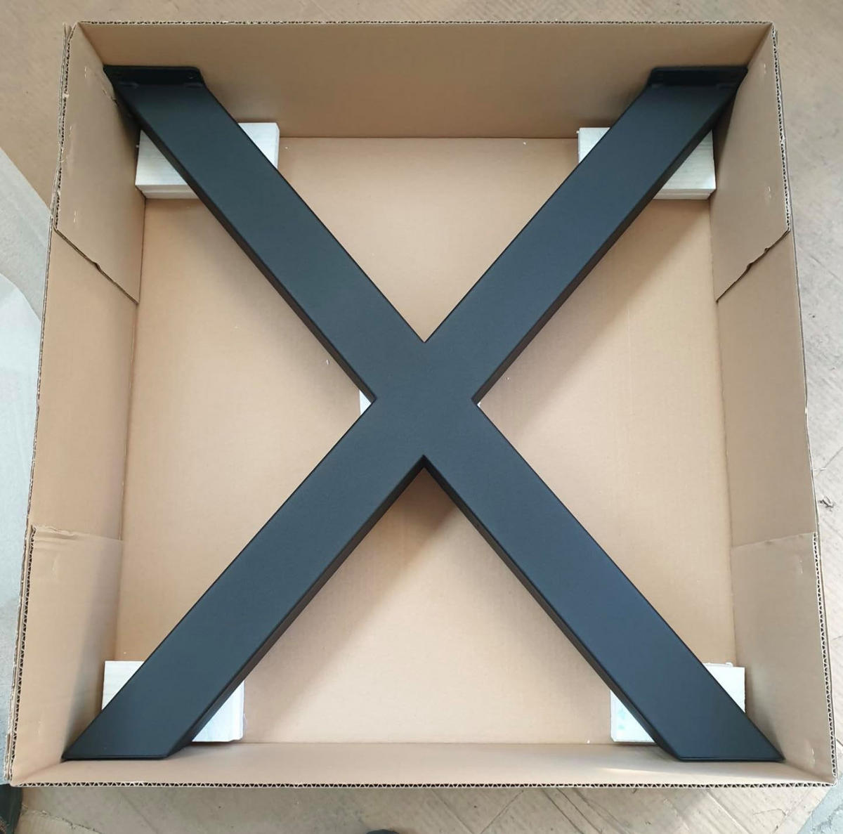 TISCHBEINE Loft 8 × 45 cm Schwarz - Schwarz, Holz (8/45/8cm) - Design Möbel