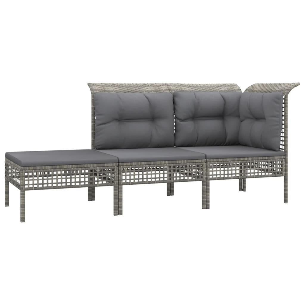 vidaXL Garten-Lounge-Set Grau