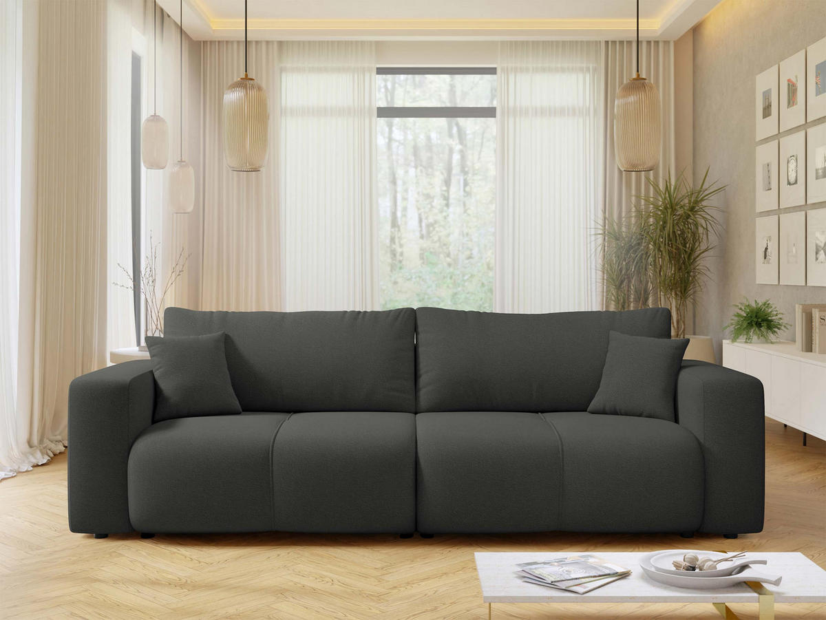 SCHLAFSOFA Furyn - Schwarz, Holz/Kunststoff (245/82/92cm) - MIRJAN24