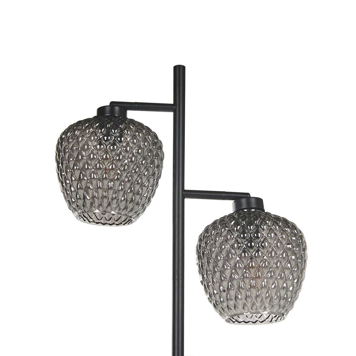 STEHLAMPE Sherry 25/25/161 cm - Schwarz, Glas (25/25/161cm) - Beliani