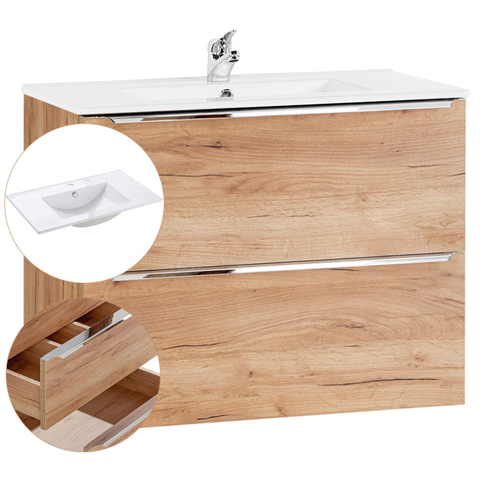 Lomado Waschtisch Braun 81x59x46 cm