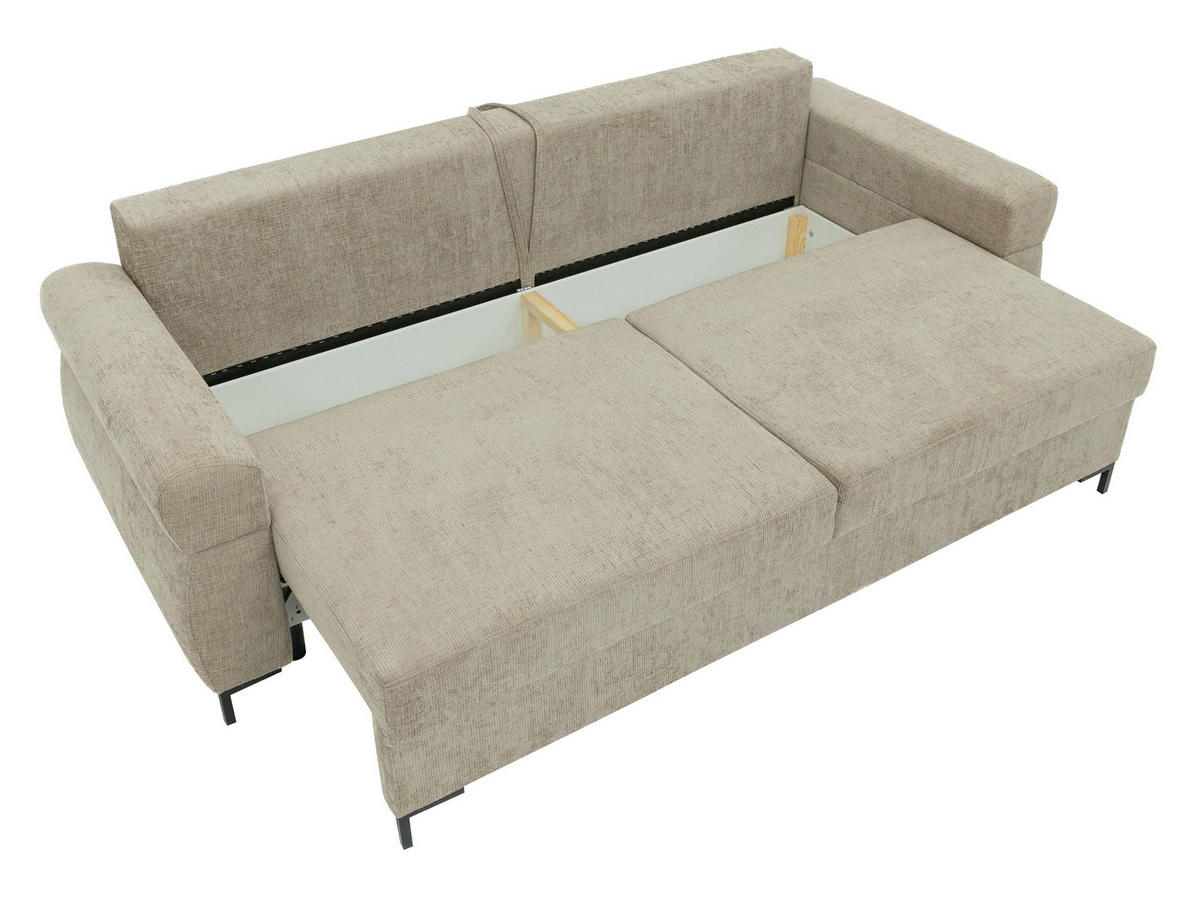 SCHLAFSOFA Berne - Blaugrau/Schwarz, Holz/Kunststoff (238/92/95cm) - MIRJAN24