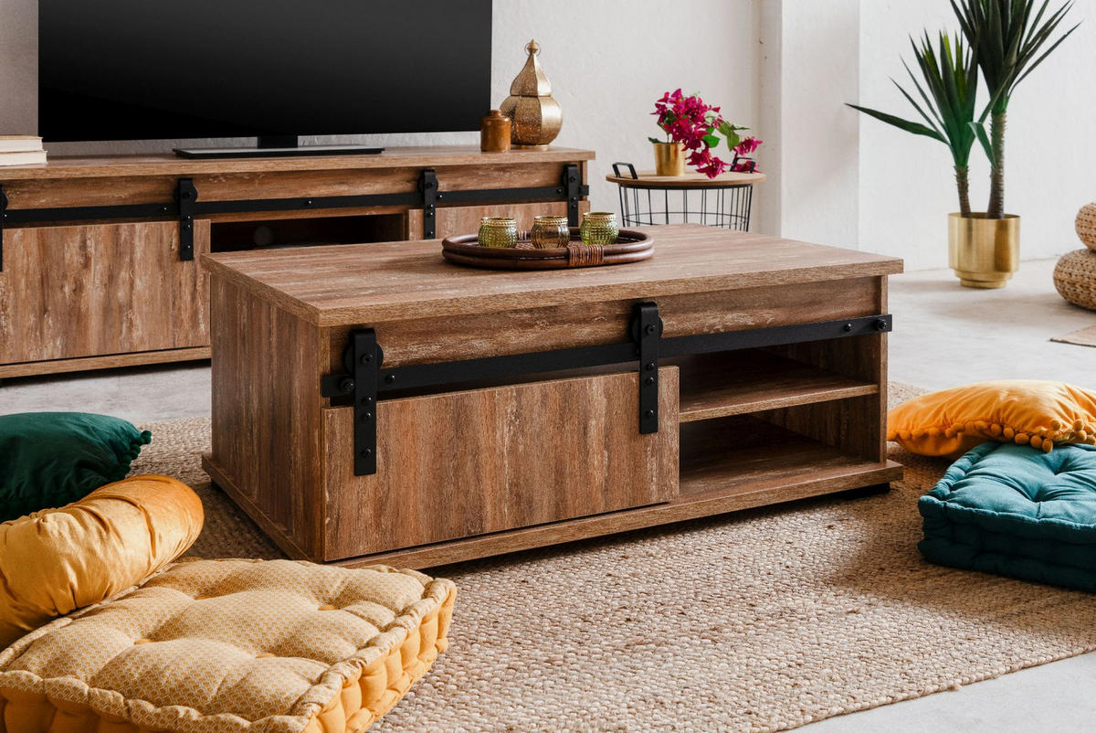 COUCHTISCH Marrakesch 60/100/40 cm - Braun, Holzwerkstoff (60/100/40cm) - Finori GmbH