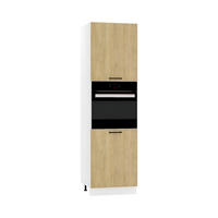 MIKROWELLENUMBAUSCHRANK D60PK/2133 P/L - Dnoria - Elegante Geräte-Integration - Eiche Artisan, Holz/Metall (60/213.3/56cm) - ROYAL24_MARKT