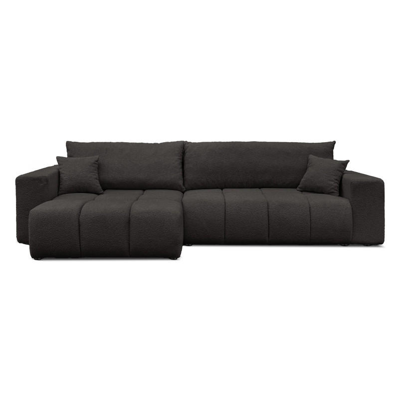 ECKSOFA OFI mit Schlaffunktion und Bettkasten Anthrazit - Anthrazit, Holzwerkstoff/Kunststoff (278/145cm) - Idohome