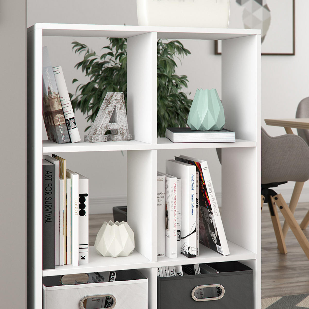 RAUMTEILER Karree Weiß 72 x 107.8 cm - Weiß, Holzwerkstoff (72/107.8/29cm) - Vicco