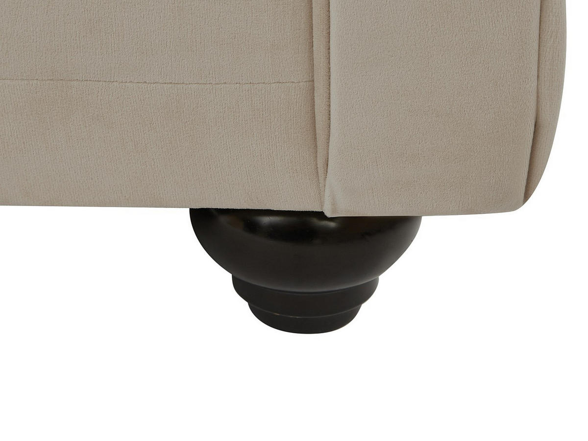 SOFA ohne Schlafmöglichkeit - 2 Personen-Sitzer - Samt, Stoff - Beige - - Beige, Textil (168/72/88cm) - Vente-Unique