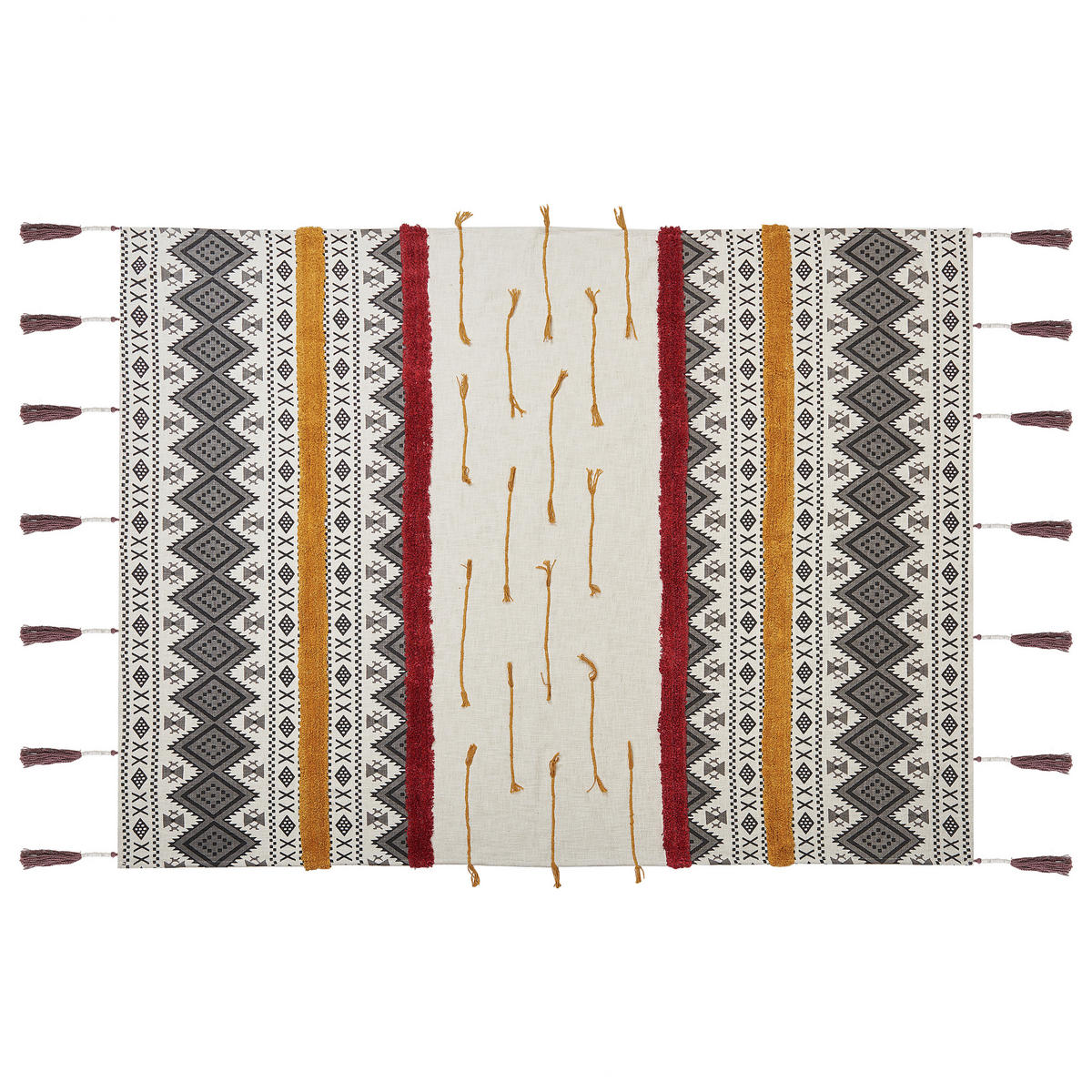 DECKE Bunt Ambala 130/180 cm - Multicolor, Naturmaterialen/Textil (130/180cm) - Beliani