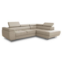 ECKSOFA Caris Cord, Seite: Rechts - Beige, Holz/Textil (273/203cm) - Sofnet