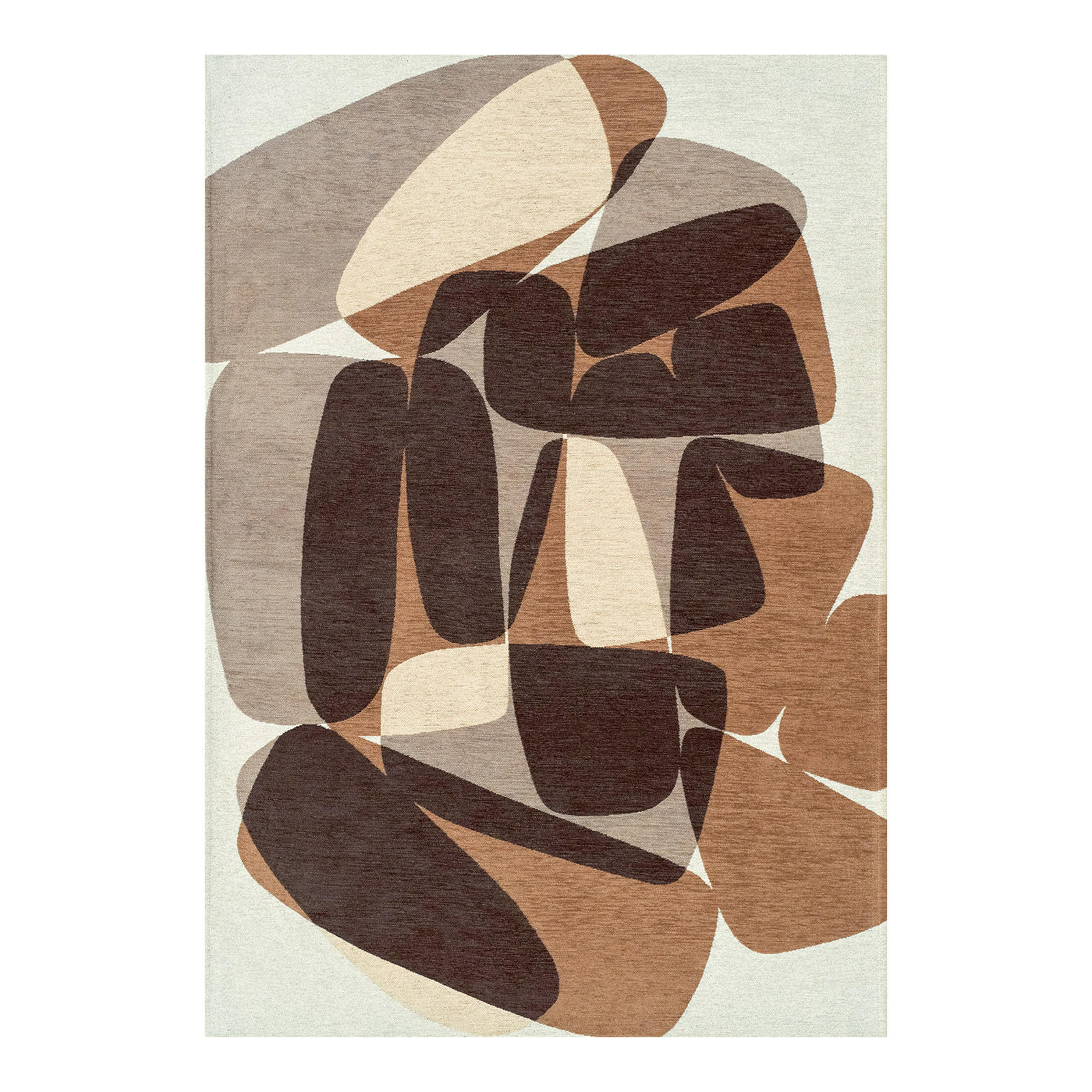 TEPPICH Cookie Gallery Stones 240/340 cm - Braun, Kunststoff/Textil (240/340cm) - Louis De Poortere