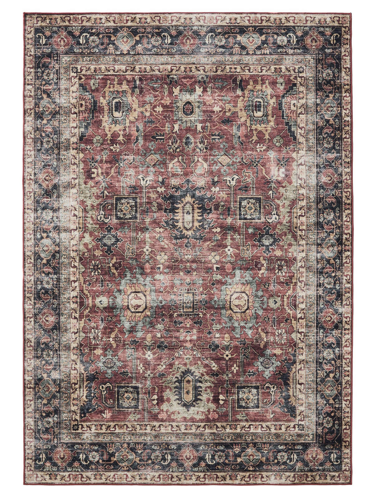 VINTAGE-TEPPICH George waschbar 140x200 cm - Multicolor, Kunststoff (140/200cm) - benuta