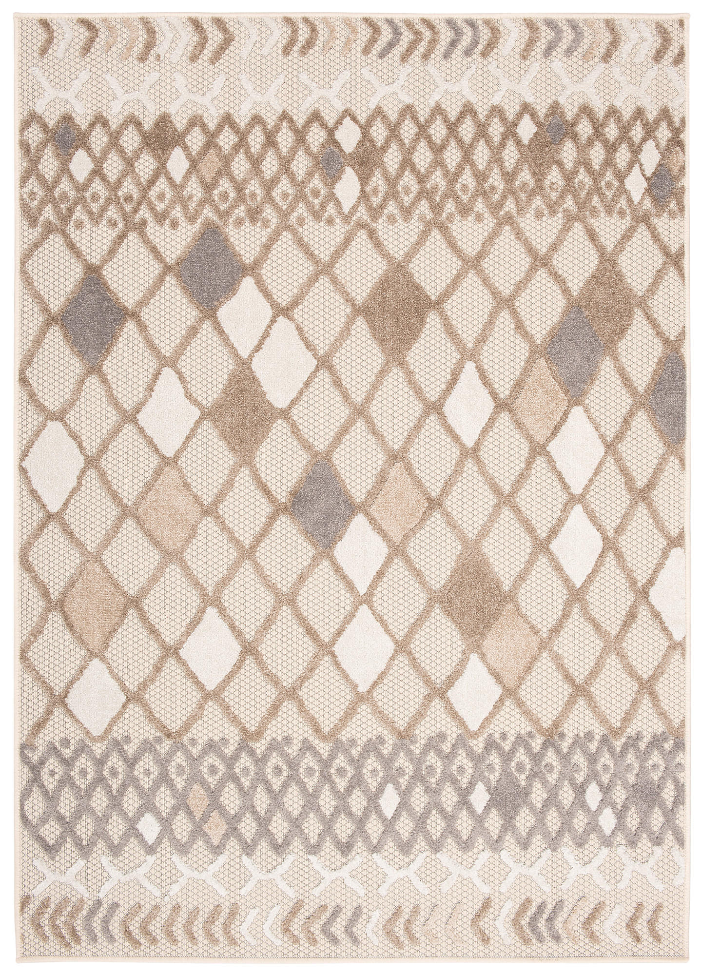 TEPPICH PATIO Creme 160/220 cm - Creme, Kunststoff (160/220cm) - Tapiso