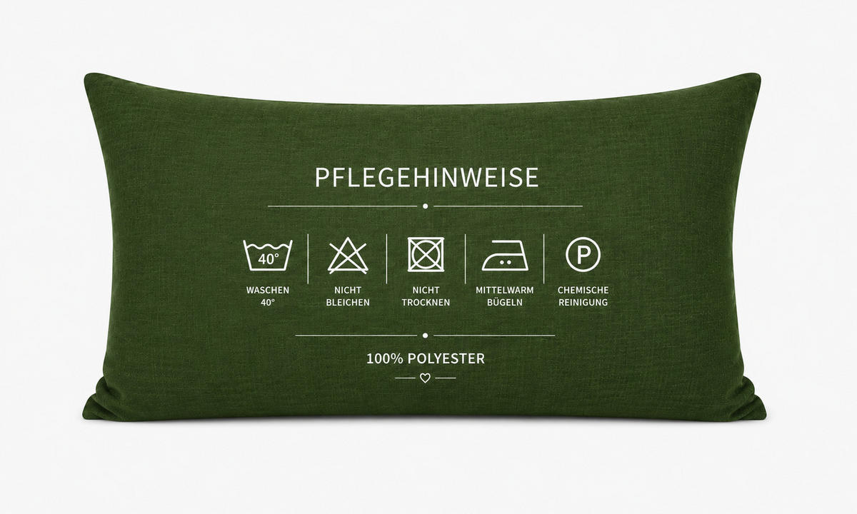 KISSENBEZUG Leinenoptik 40/60 cm Dunkelgrün - Dunkelgrün, Textil (40/60cm) - TiborTex