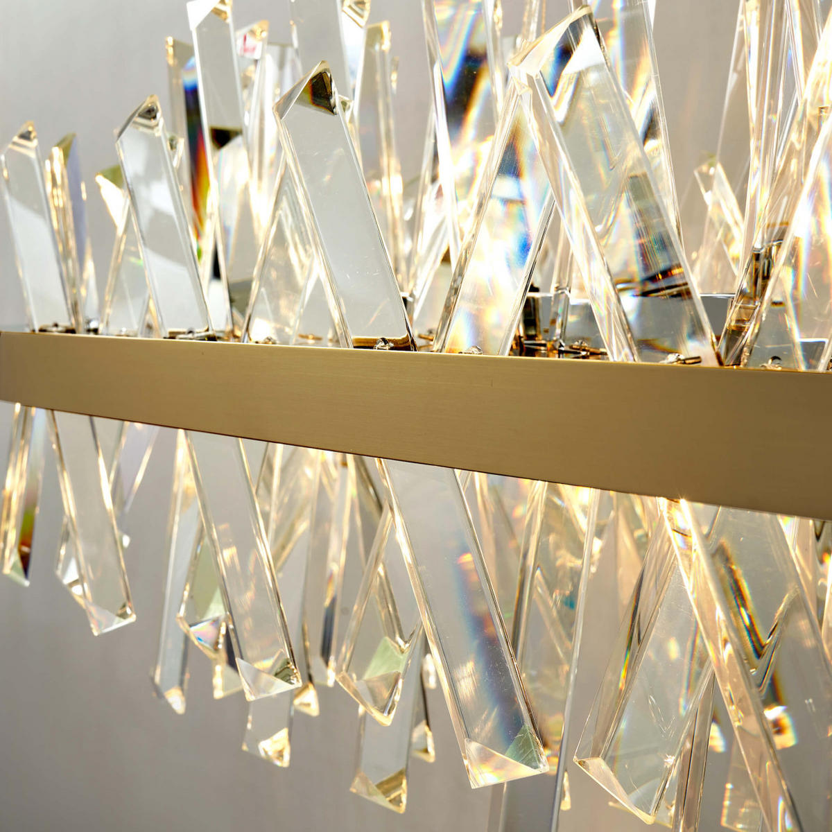 HÄNGELEUCHTE Ariella, Transparent und goldfarben, 81cm - Transparent, Glas (143/31/33cm) - KOSILUM