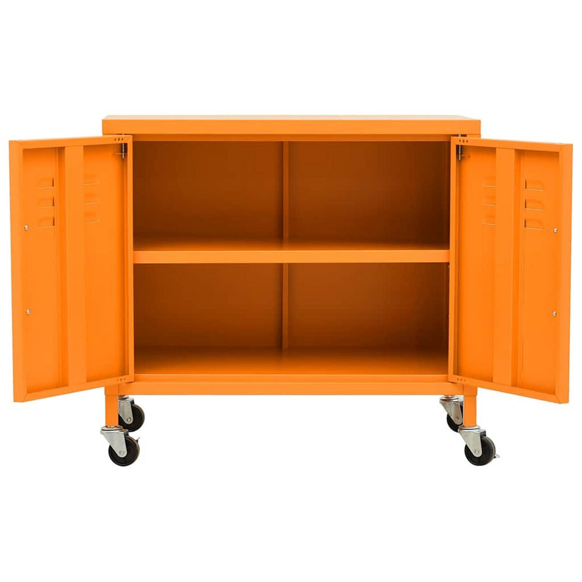 LAGERSCHRANK ORANGE 60X35X56 CM STAHL - Orange, Metall (35/56/60cm) - vidaXL