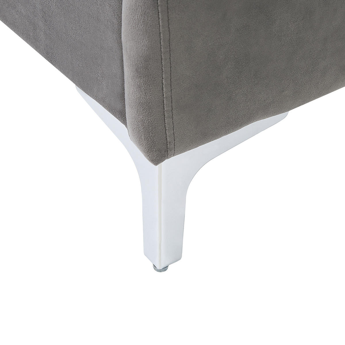 POLSTERBETT 180/200cm Grau Ambert - Grau, Textil (180/200cm) - Beliani