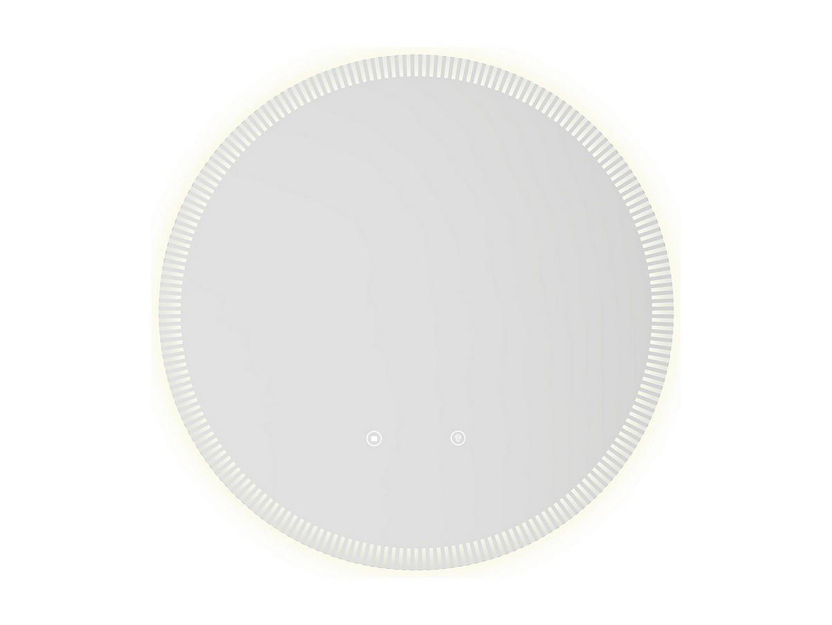 BADEZIMMERSPIEGEL rund mit Beleuchtung - beschlagfrei - 60 cm - VERECIO - Transparent, Glas (60/60/3.7cm) - Vente-Unique