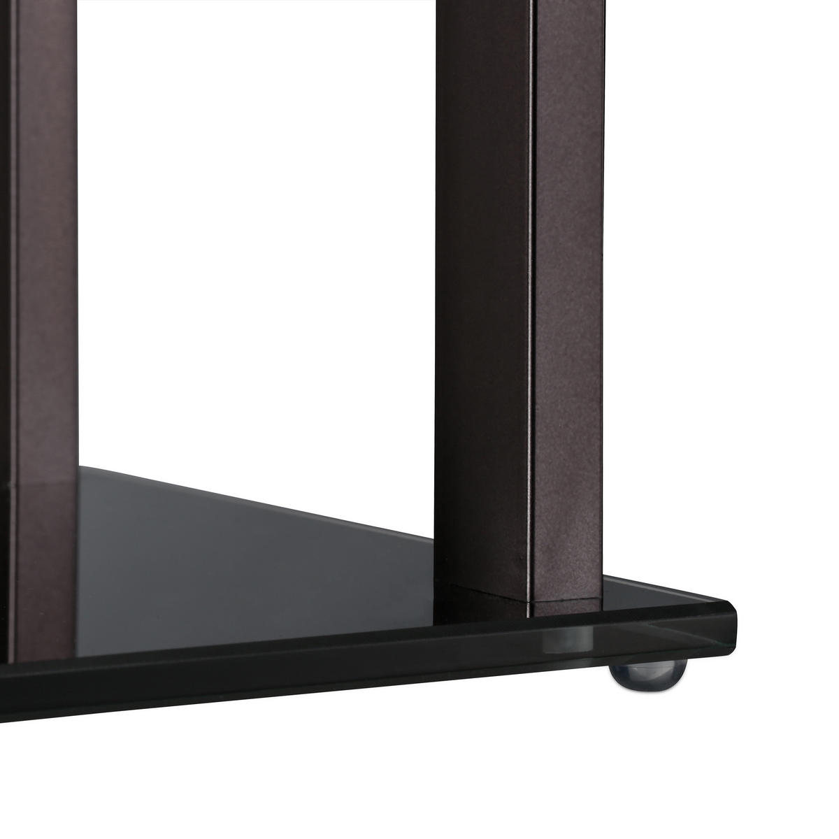 HANDTUCHSTÄNDER - Dunkelbraun, Glas/Metall (45/80/20cm) - Relaxdays