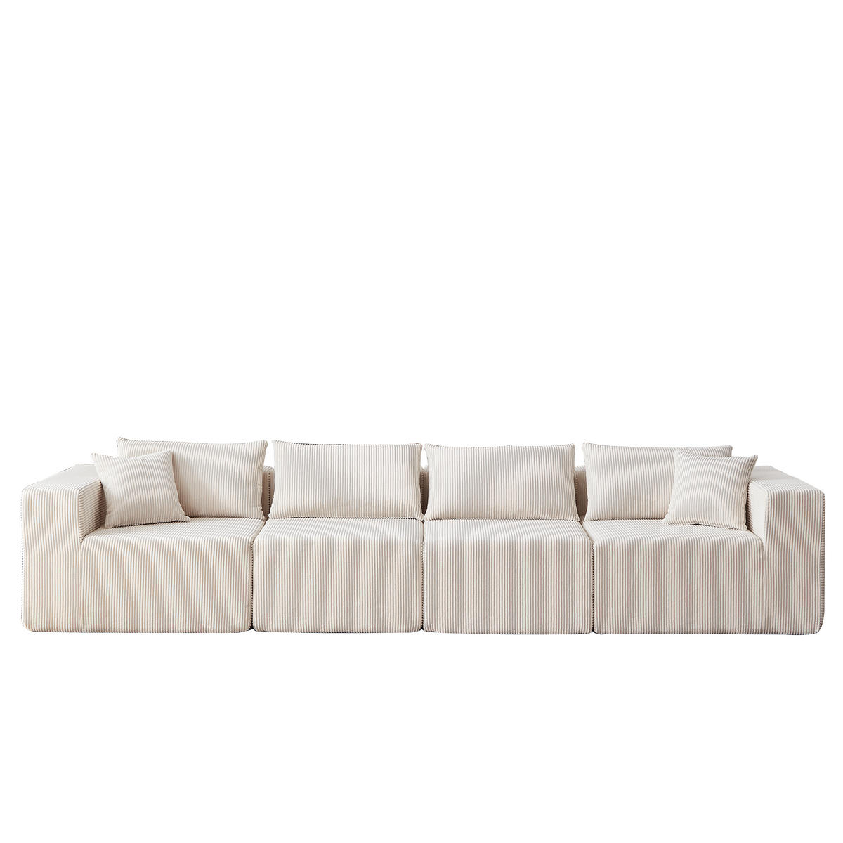 ECKSOFA 264/167/71 cm Beige Cord, 4 Sitze - Beige, Textil (167/264cm) - Oxeza