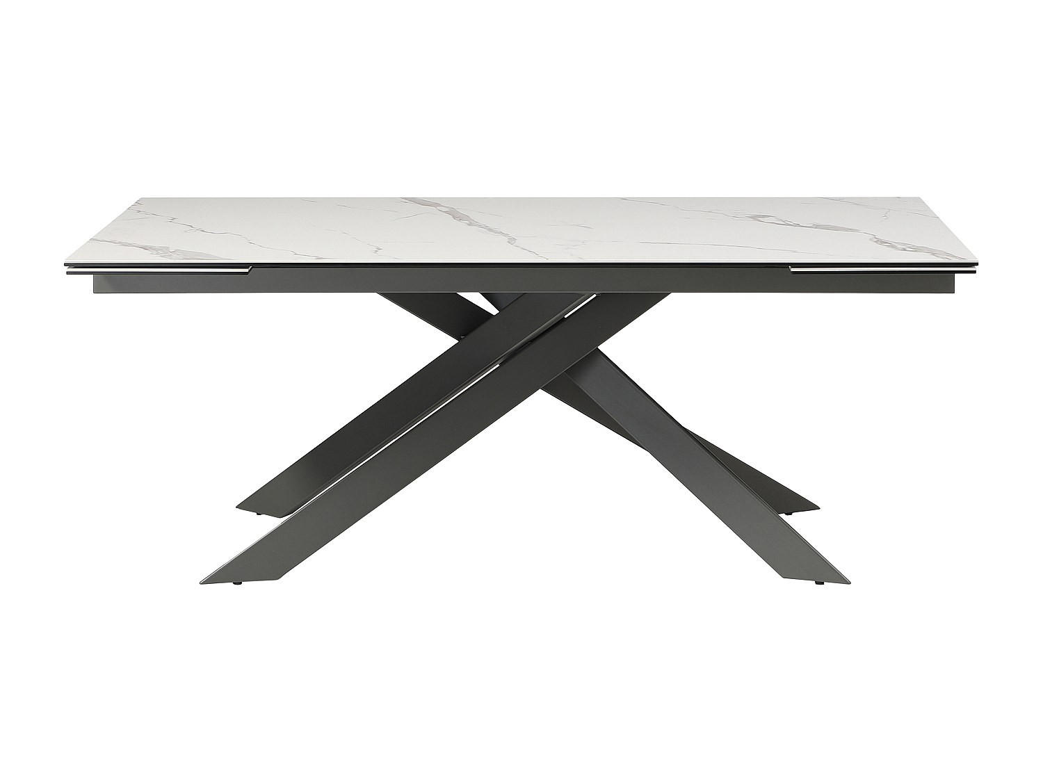 ESSTISCH - 8 Personen, 10 Personen, 12 Personen - Glas, Keramik - Anthrazitgrau, Weiß - COREMA - Anthrazit/Weiß, Glas/Keramik (100/240/76cm) - Vente-Unique