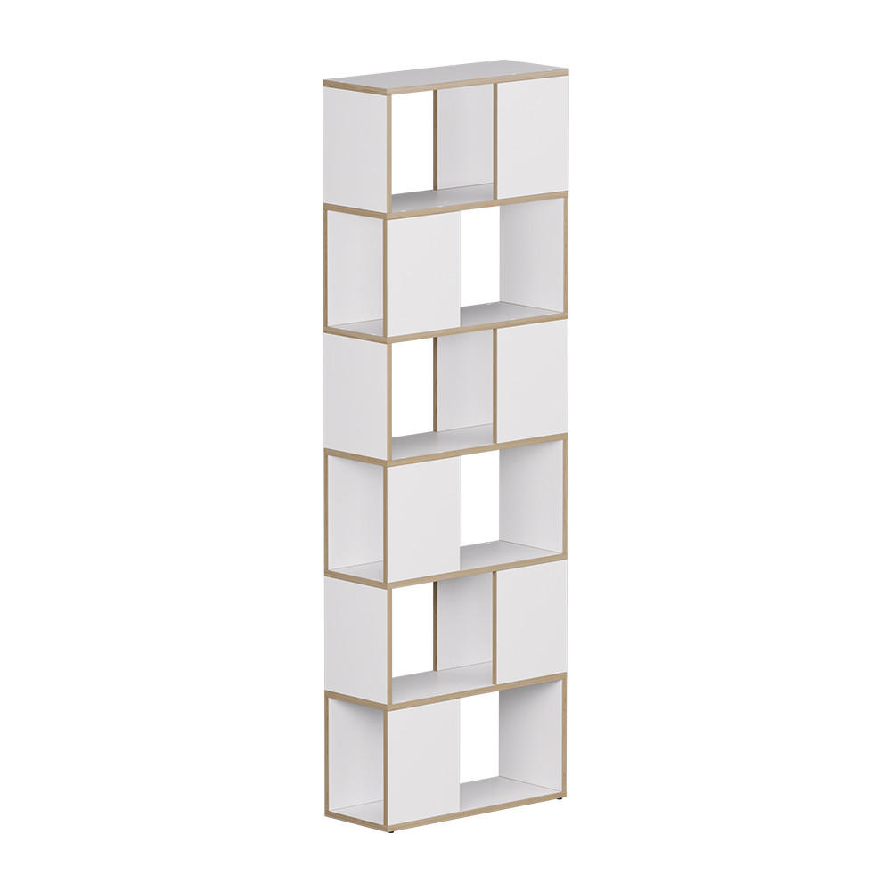 RAUMTEILER Eneos Weiß/Eiche 60 x 186 cm - Eichefarben/Weiß, Holzwerkstoff (60/186/24cm) - Vicco