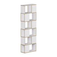 RAUMTEILER Eneos Weiß/Eiche 60 x 186 cm - Eichefarben/Weiß, Holzwerkstoff (60/186/24cm) - Vicco