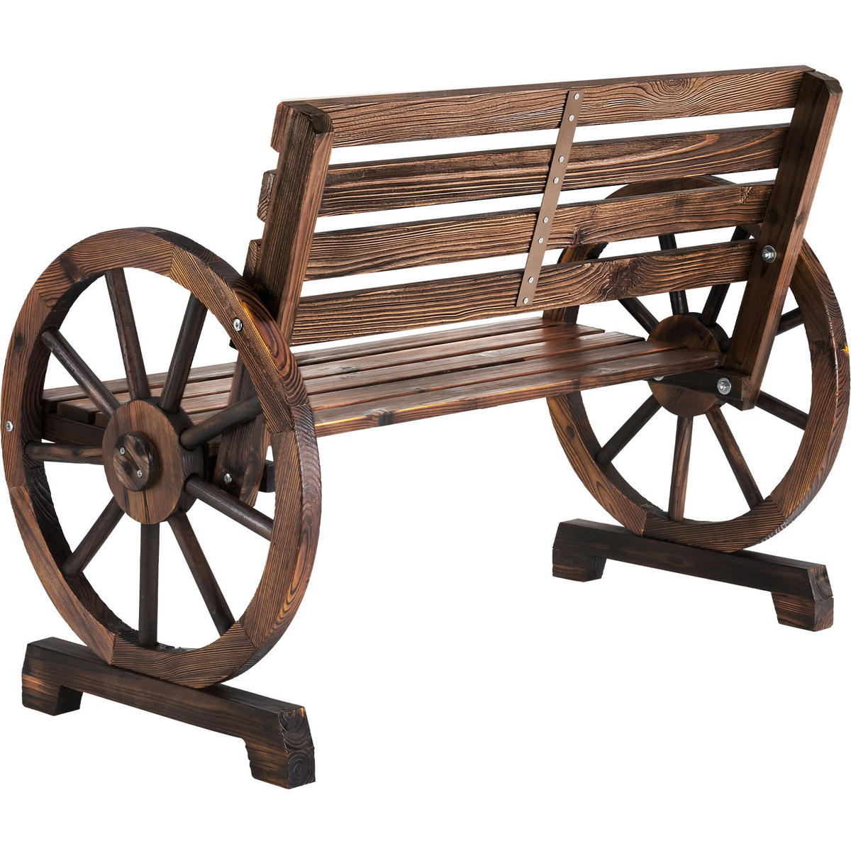 GARTENBANK Howdy, Belastbarkeit 320 kg, braun - Braun, Holz (106/78/55cm) - tectake