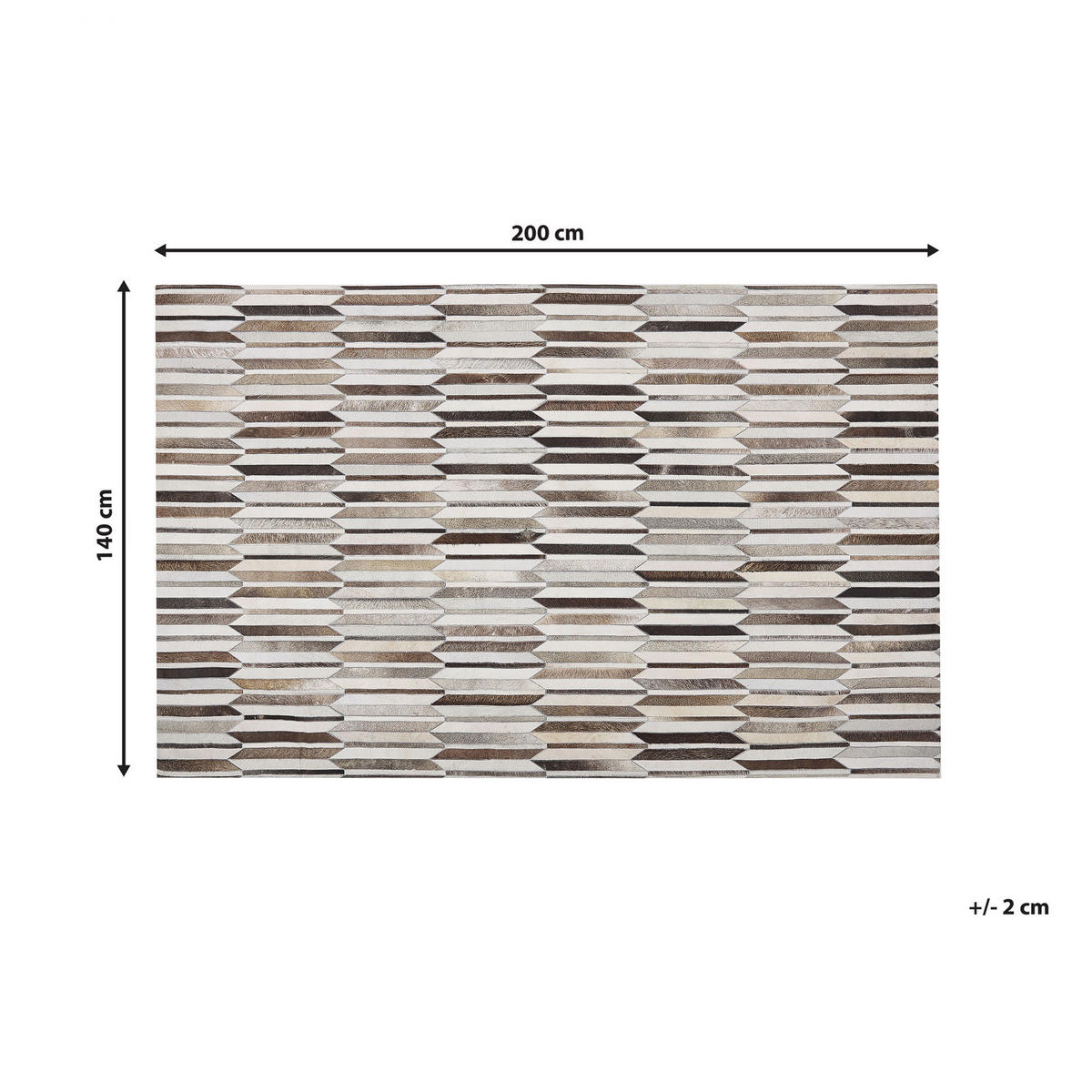 KURZFLOR-TEPPICH Kulalar 200/140 cm - Braun, Fell (140/200cm) - Beliani