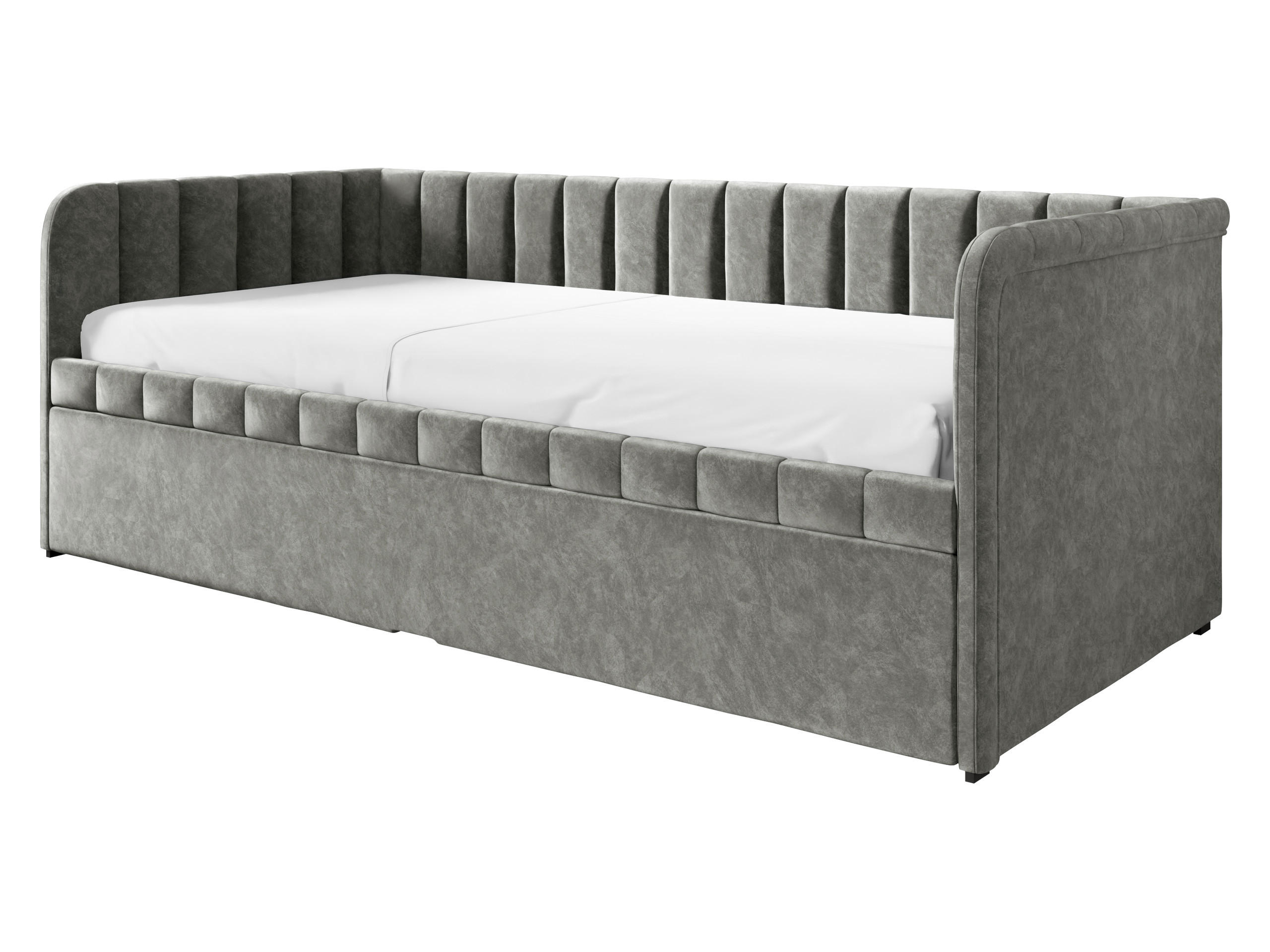 JUGENDBETT Nube - Dunkelgrau/Schwarz, Holz/Kunststoff (90/200cm) - MIRJAN24