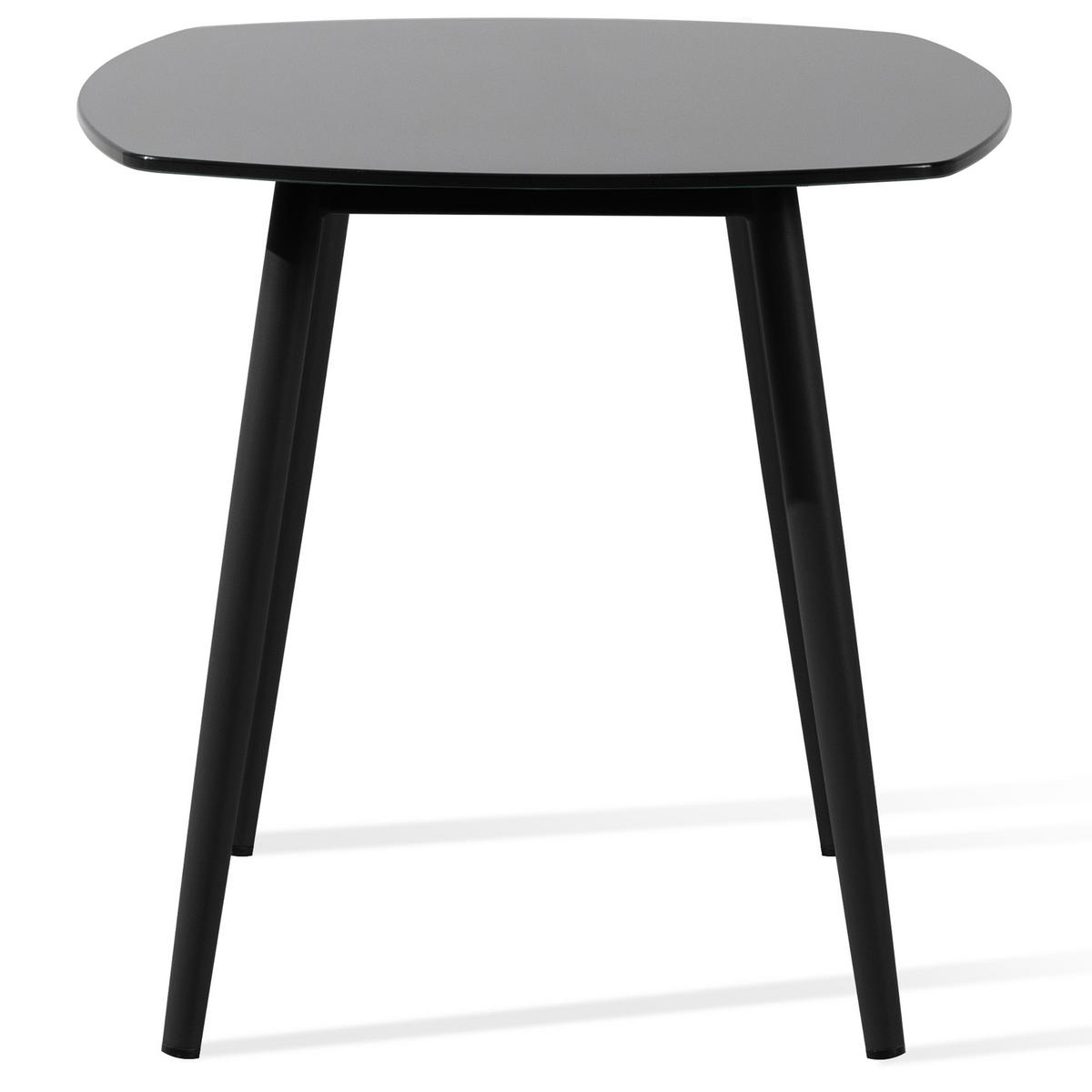 GARTENTISCH SOLIS Balkontisch, - Schwarz, Textil/Metall (45/45/43cm) - KONSIMO®