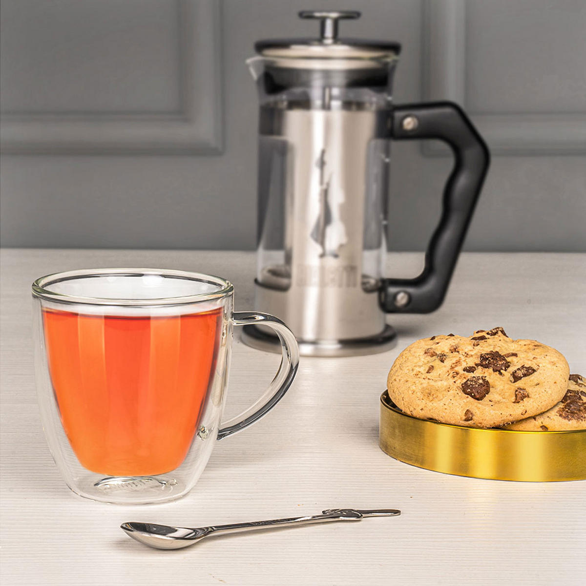 GLASBECHERSET Capri, 2er Set, Doppelwandig, 160 ml - Transparent, Glas (0.16L) - Bialetti