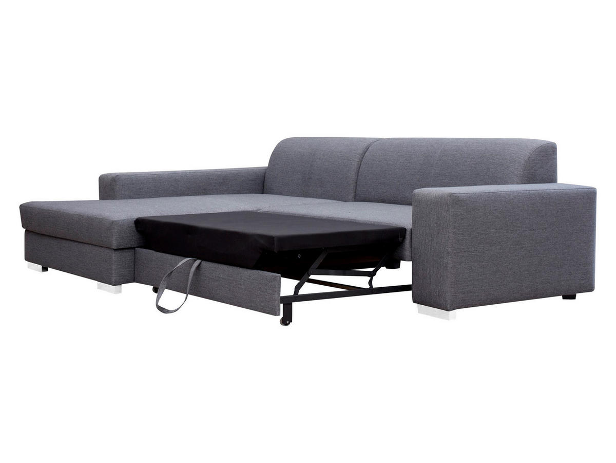 ECKSOFA Mexico, Seite: Rechts - Chromfarben/Anthrazit, Holz/Kunststoff (263/178cm) - MIRJAN24
