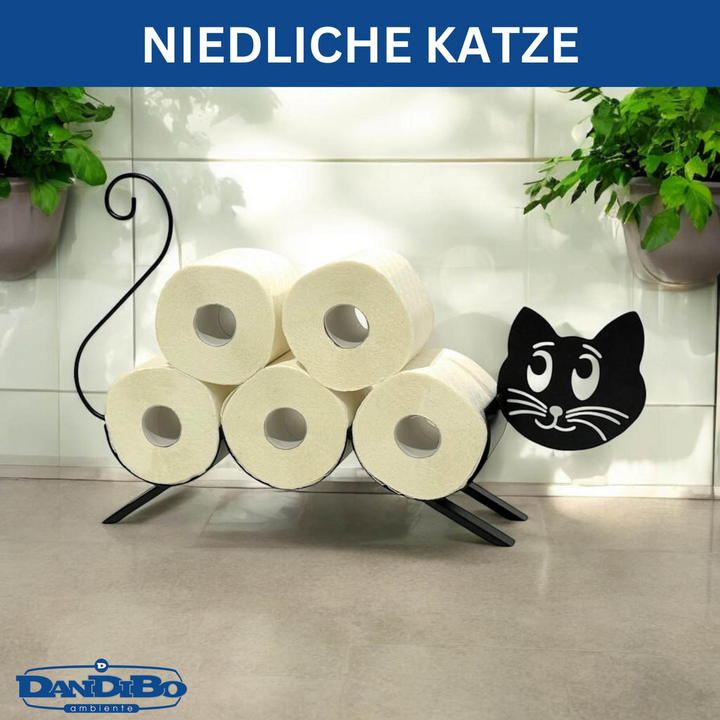 Thumbnail - DanDiBo Toilettenpapierhalter, Schwarz, Metall, 57x35x10 cm, Badezimmer, ,
