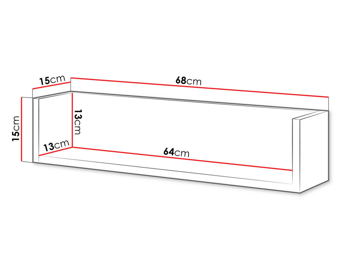WANDBOARD Masha - Kaschmir, Holzwerkstoff (68/15/15cm) - MIRJAN24