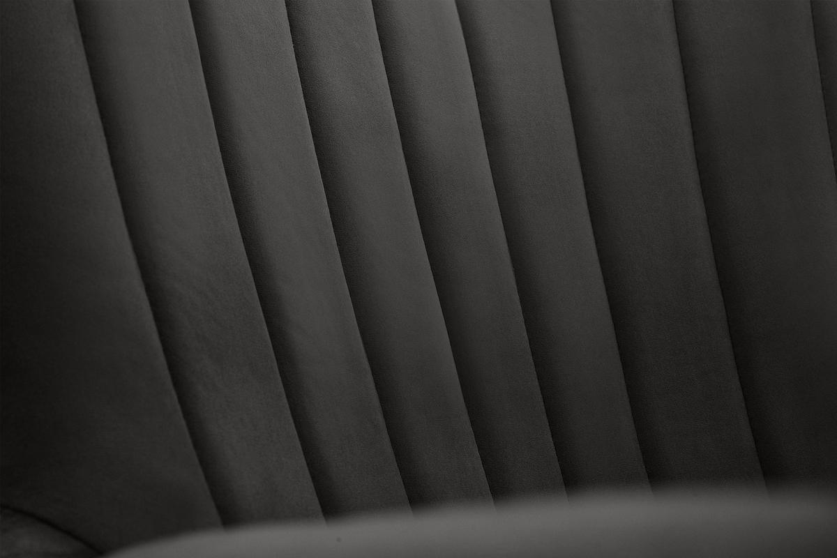 OHRENSESSEL GADI Velourstoff, Dunkelgrau - Dunkelgrau/Schwarz, Holz/Textil (76/100/78cm) - KONSIMO®