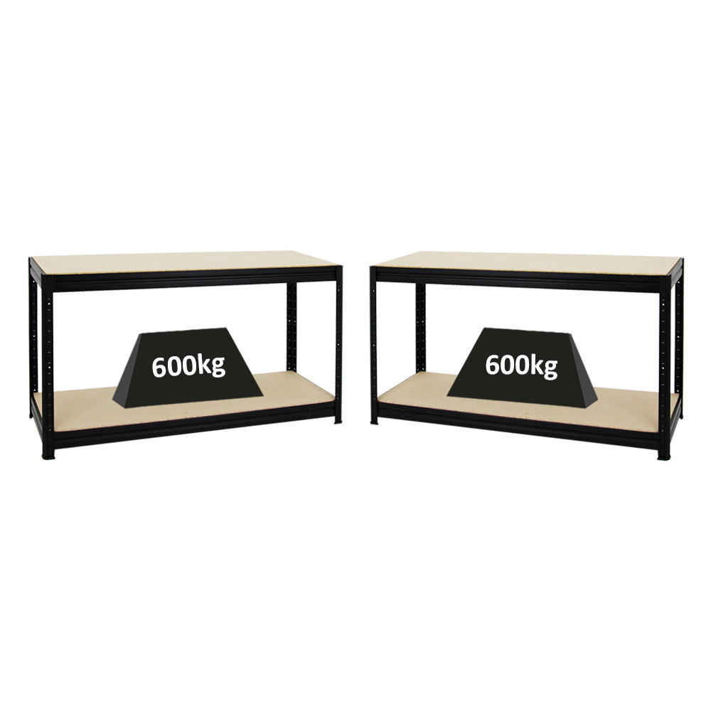 Proregal Werkbank Schwarz 320x90x60 cm