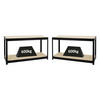WERKBANK Dino 2er-Set mit 2x höhenverstellbar 90x160x60 cm Traglast 600 kg Schwarz - Schwarz, Metall (320/90/60cm) - PROREGAL