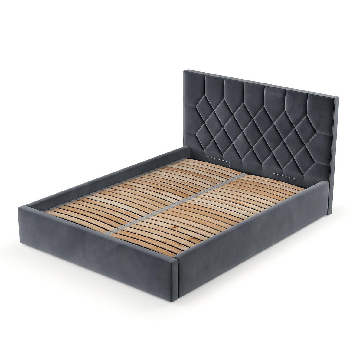 POLSTERBETT Brisa 160/200 cm Dunkelgrau im Kronos Stoff - Dunkelgrau/Schwarz, Holz/Holzwerkstoff (160/200cm) - AltaBeds