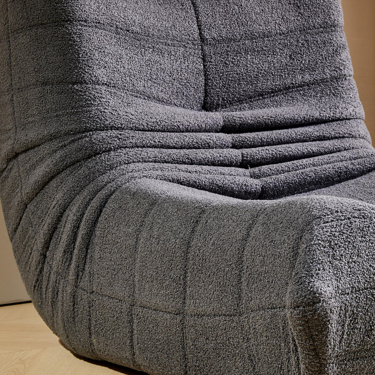 LIEGESESSEL in Sacksessel-Form 112/120/82 cm Schwarz für Schlafzimmer Wohnzimmer - Schwarz, Textil (120/82/112cm) - OKWISH