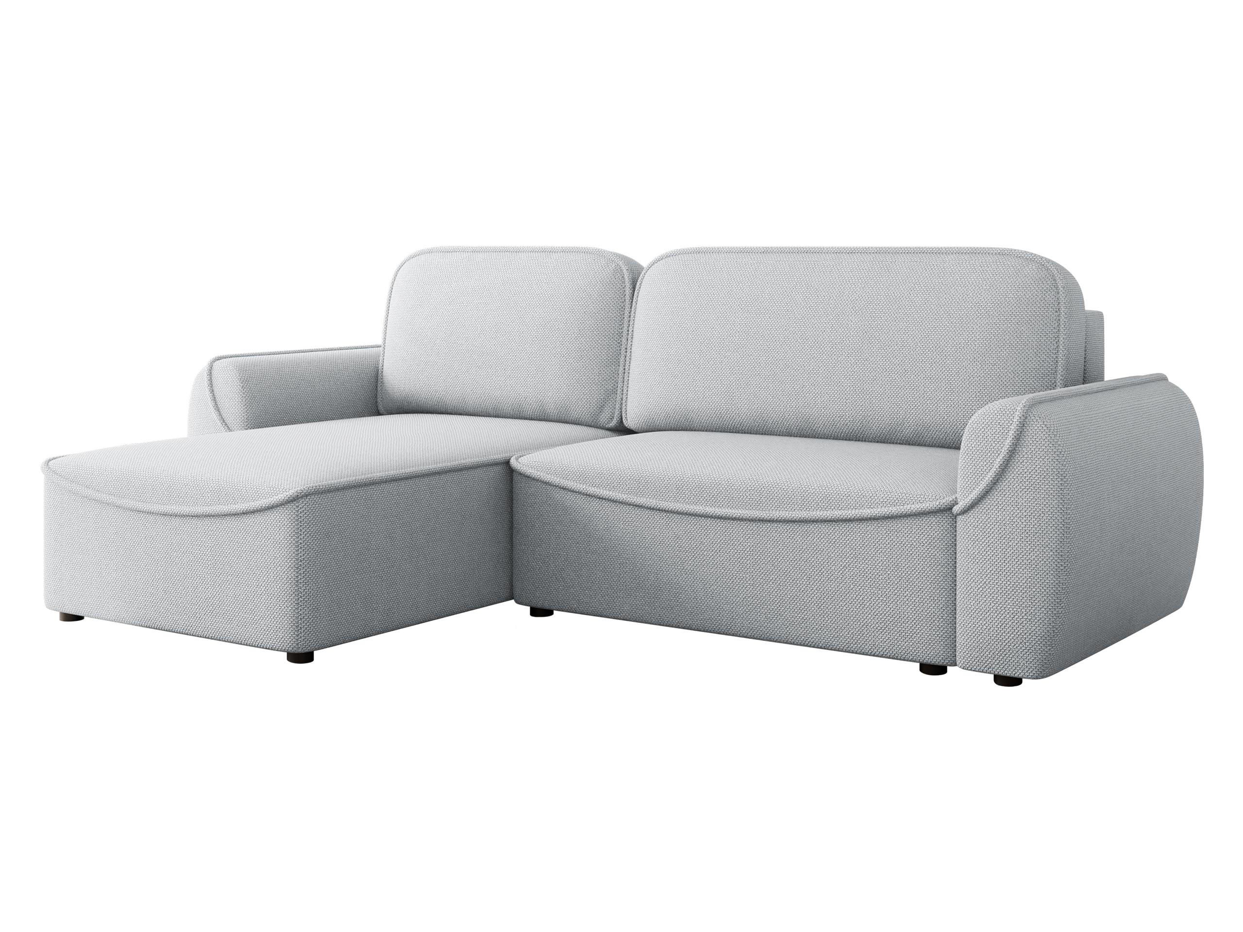 ECKSOFA Loom - Hellgrau/Schwarz, Holz/Kunststoff (261/175cm) - MIRJAN24