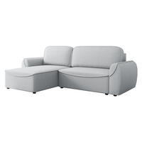 ECKSOFA Loom - Hellgrau/Schwarz, Holz/Kunststoff (261/175cm) - MIRJAN24