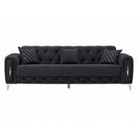 3-SITZER SOFA Patna Anthrazit - Anthrazit, Holzwerkstoff/Kunststoff (240/85/100cm)