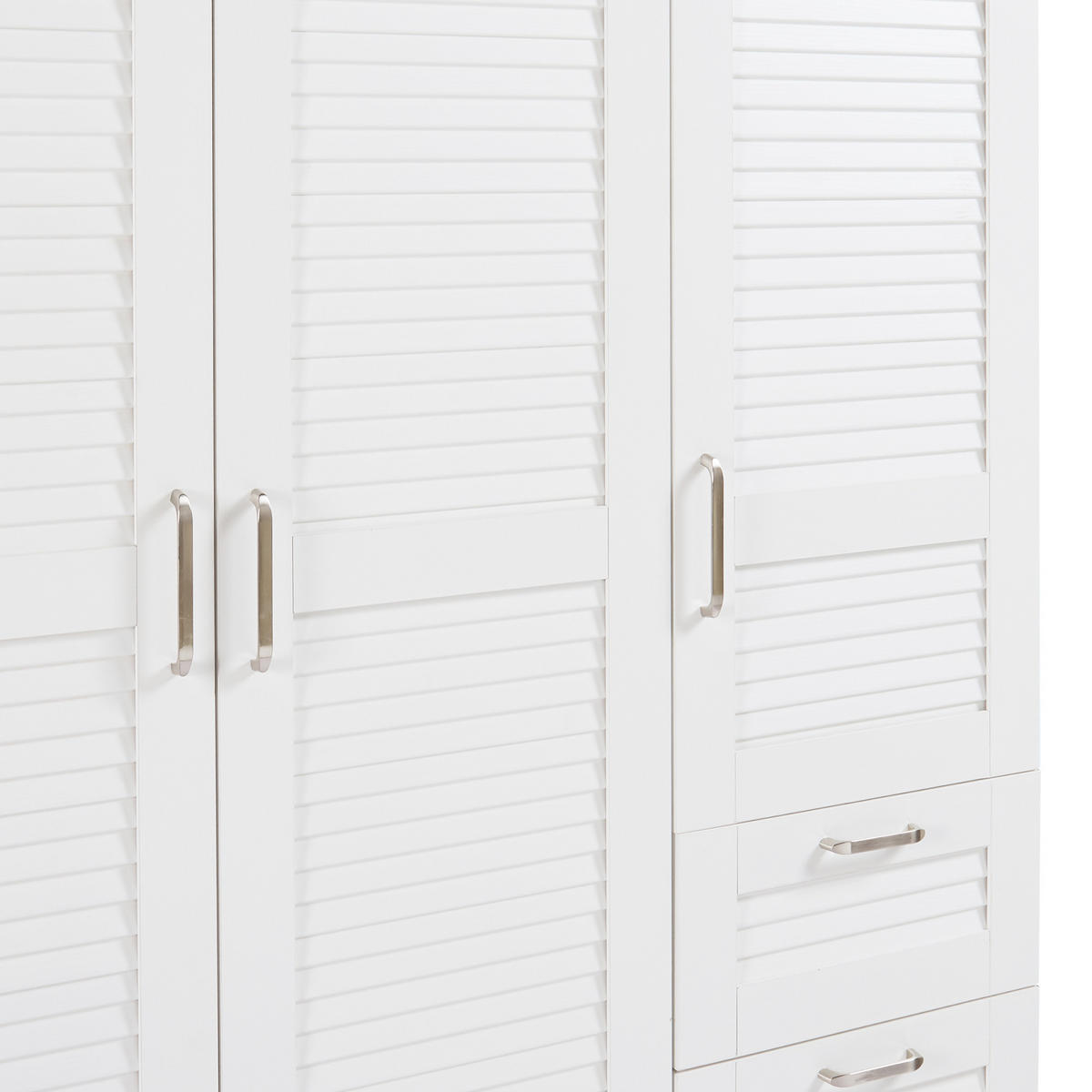 KLEIDERSCHRANK Finning - Weiß, Holzwerkstoff (120/176/52cm) - [en.casa]