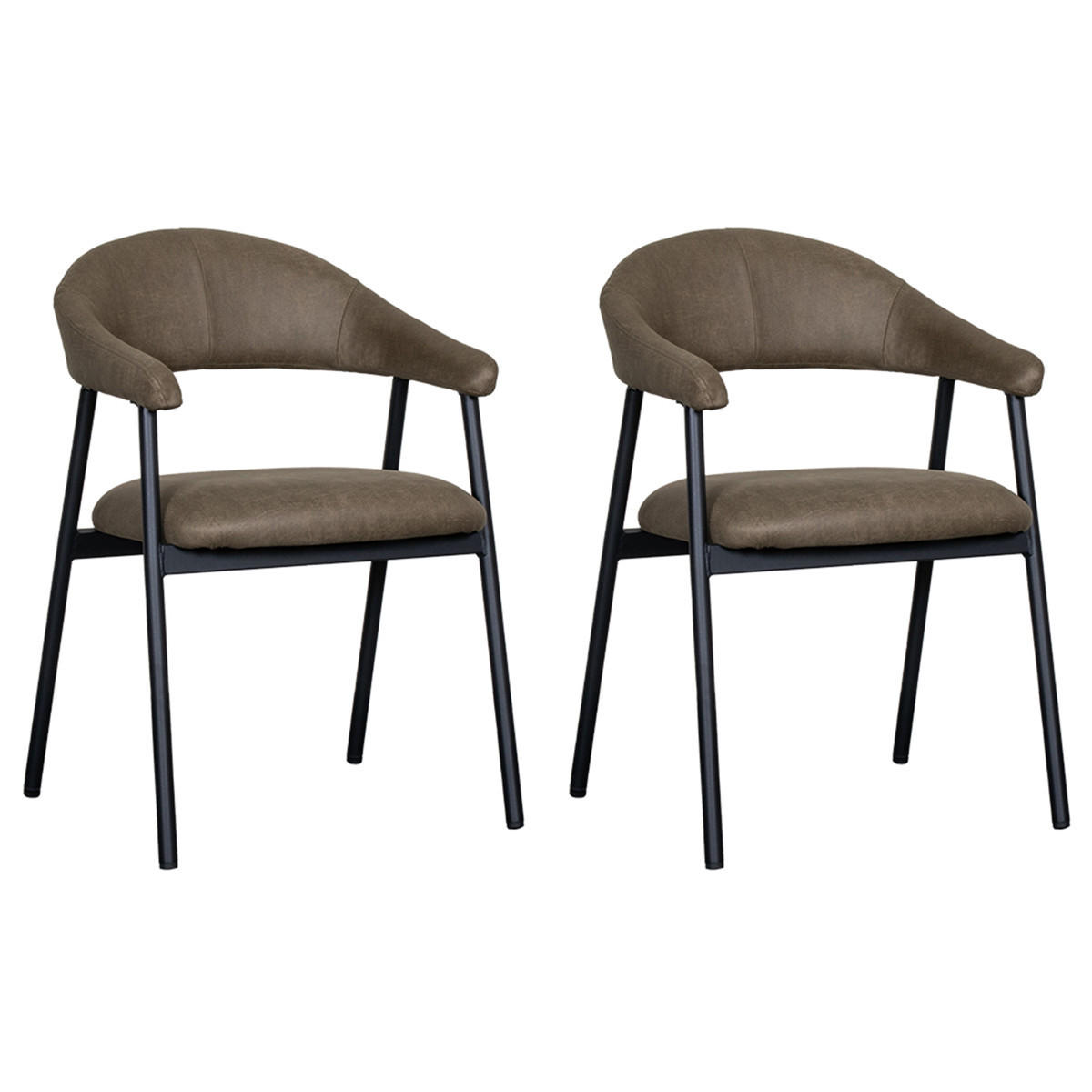 ESSZIMMERSTUHL Amaze Grün 54/54/80 cm 2er-Set - Grün, Textil (54/80/54cm) - LABEL51