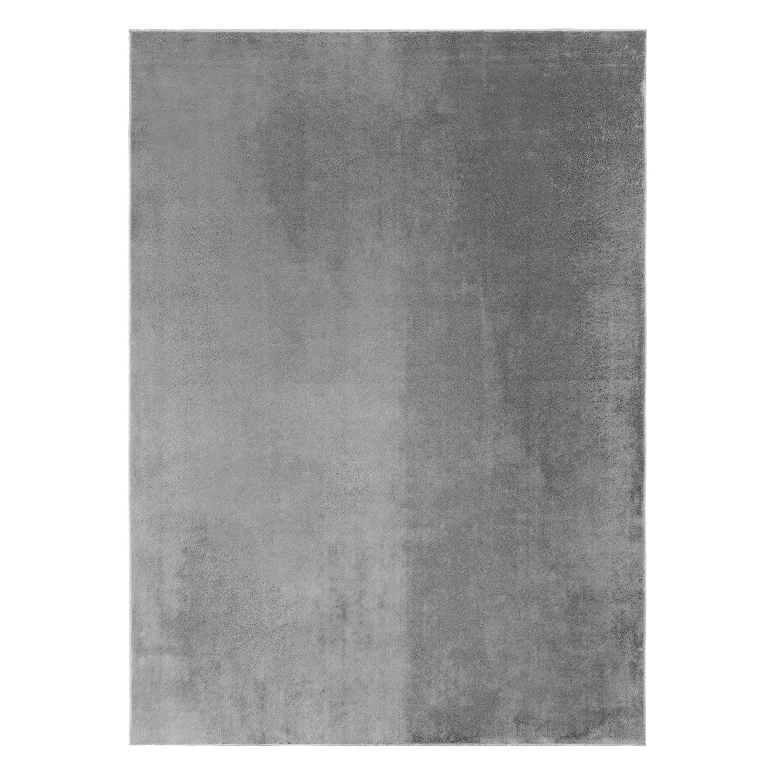 KURZFLORTEPPICH LUMI hellgrau kuschelweich waschbar 240/340 cm - Hellgrau, Textil (240/340cm) - Tapiso