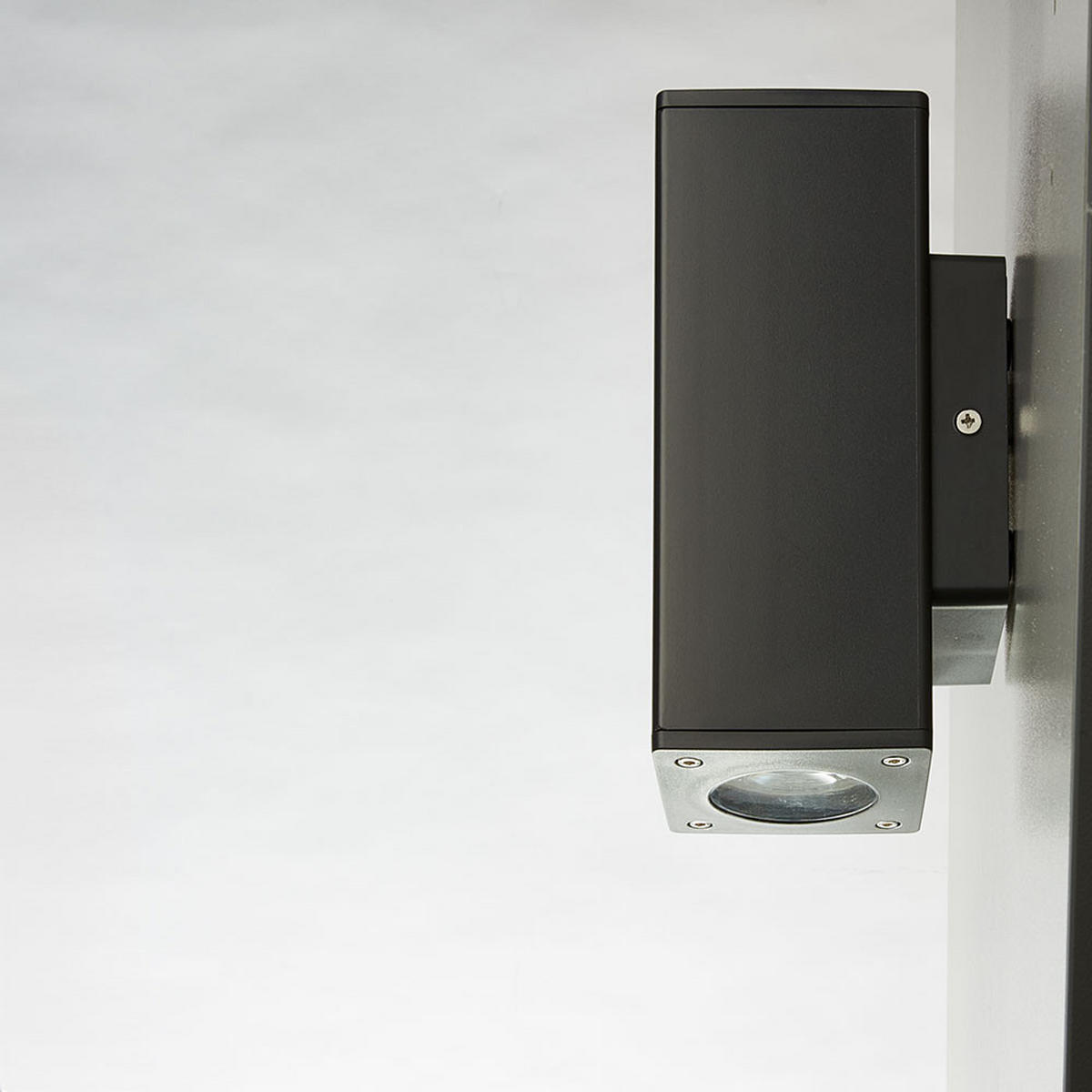 LED AUSSENWANDLEUCHTE Edelstahl Anthrazit 2-flammig - Anthrazit, Metall (9.9/7.6/18.6cm)