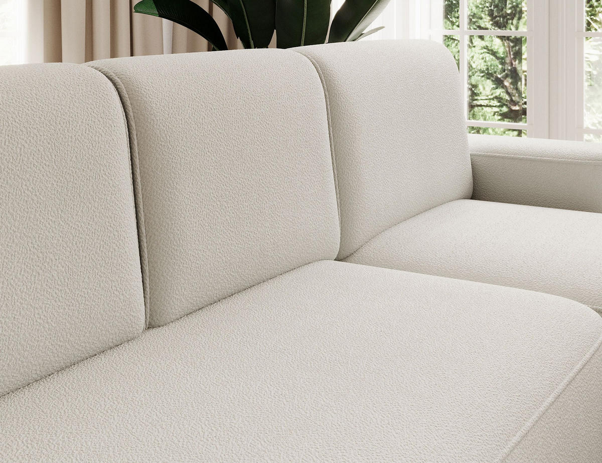 ECKSOFA RUMA - Creme (Amore 01) - Creme, Holzwerkstoff (285/180cm) - Möblo