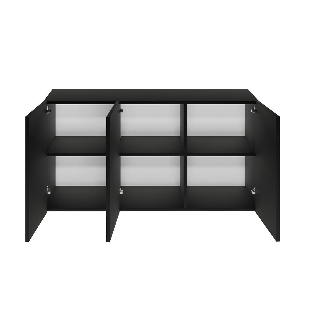 SIDEBOARD Idao Schwarz - Schwarz, Holzwerkstoff (160/60/35cm) - Petits-meubles