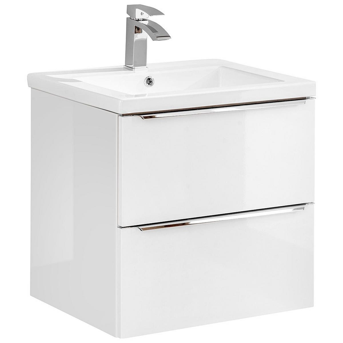 WASCHBECKENSCHRANK Toskana-56 - Weiß, Holzwerkstoff (60/57/46cm) - Lomado